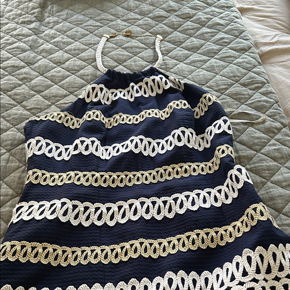 Lilly Pulitzer Navy Garment  Halter top.